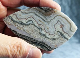 Cabochon Silver Lace Achat, 310CB